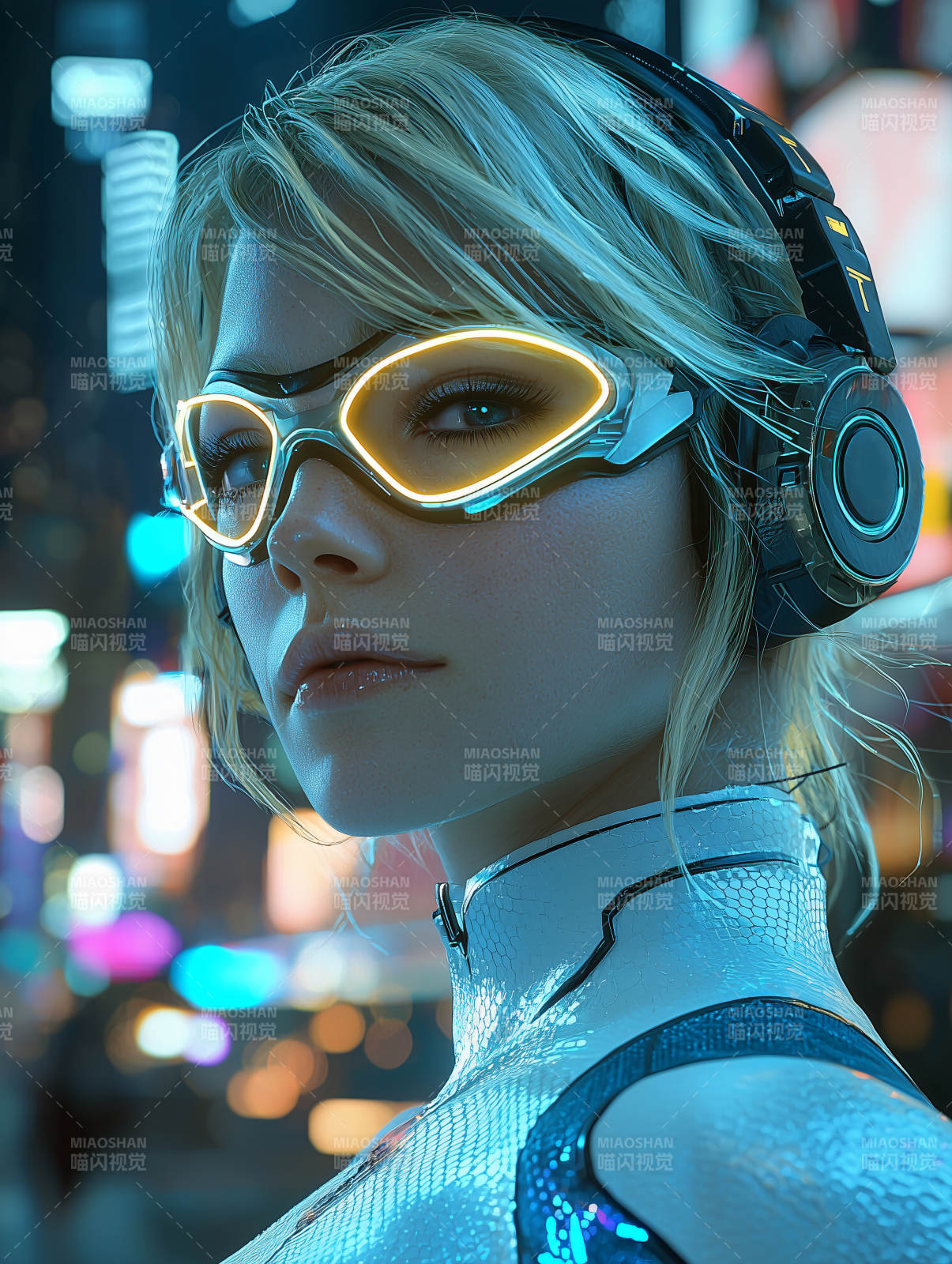 赛博朋克少女图片