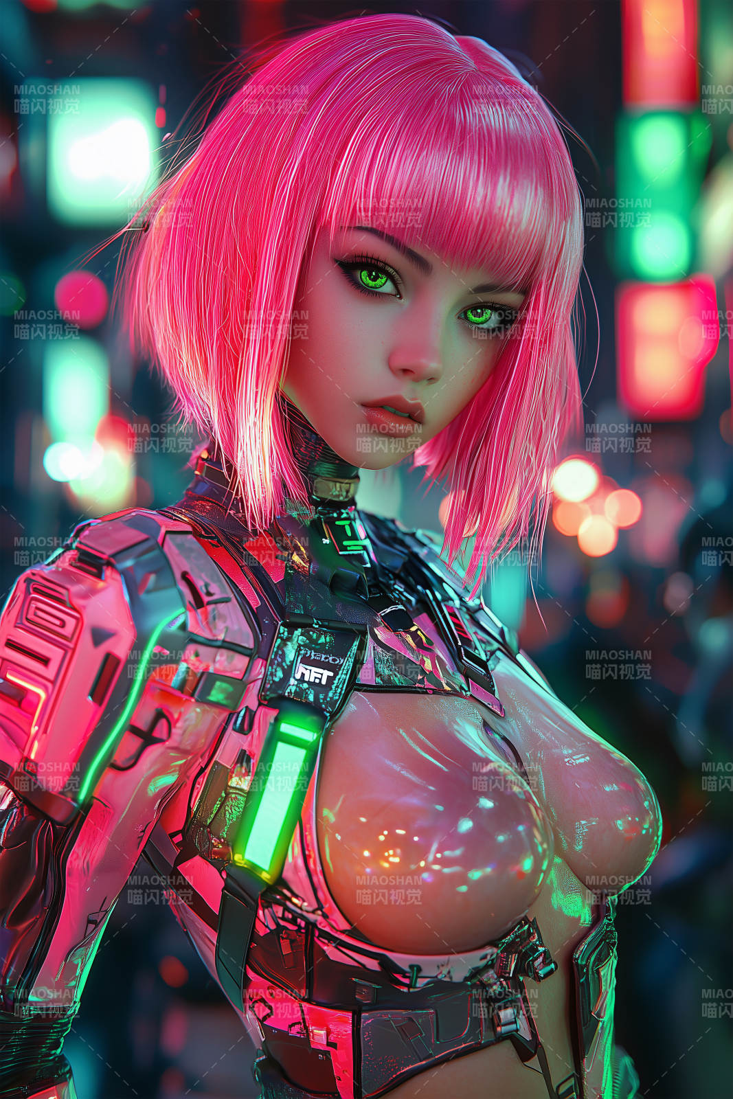 赛博朋克少女图片