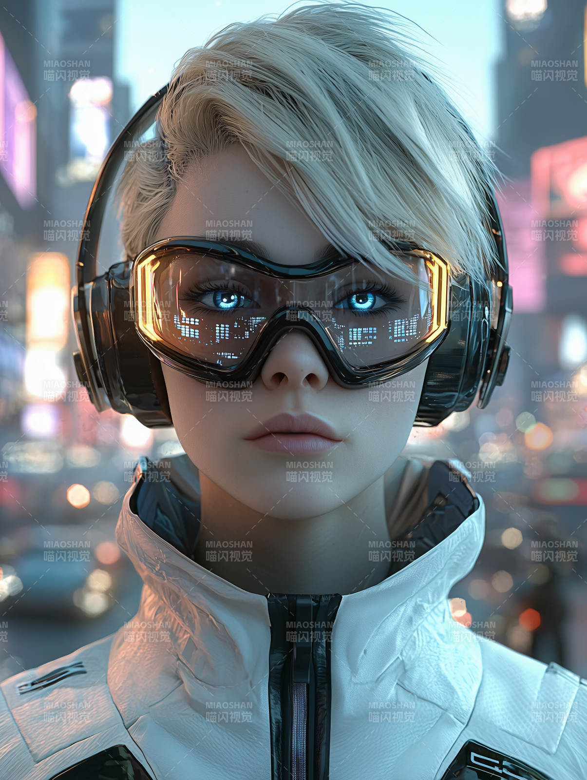 赛博朋克少女图片