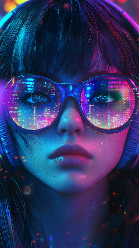 赛博朋克少女图片