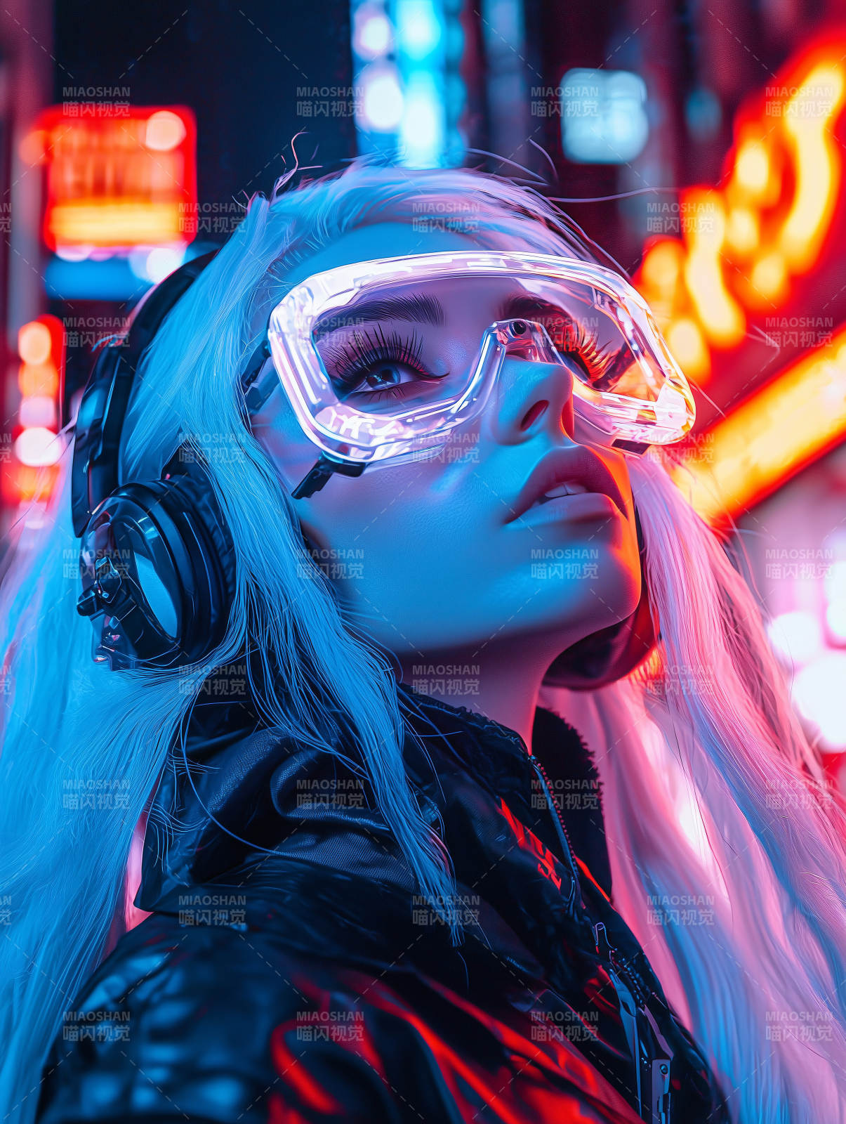 赛博朋克少女图片