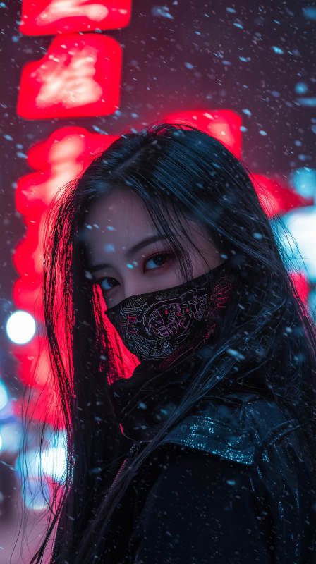 赛博朋克少女图片