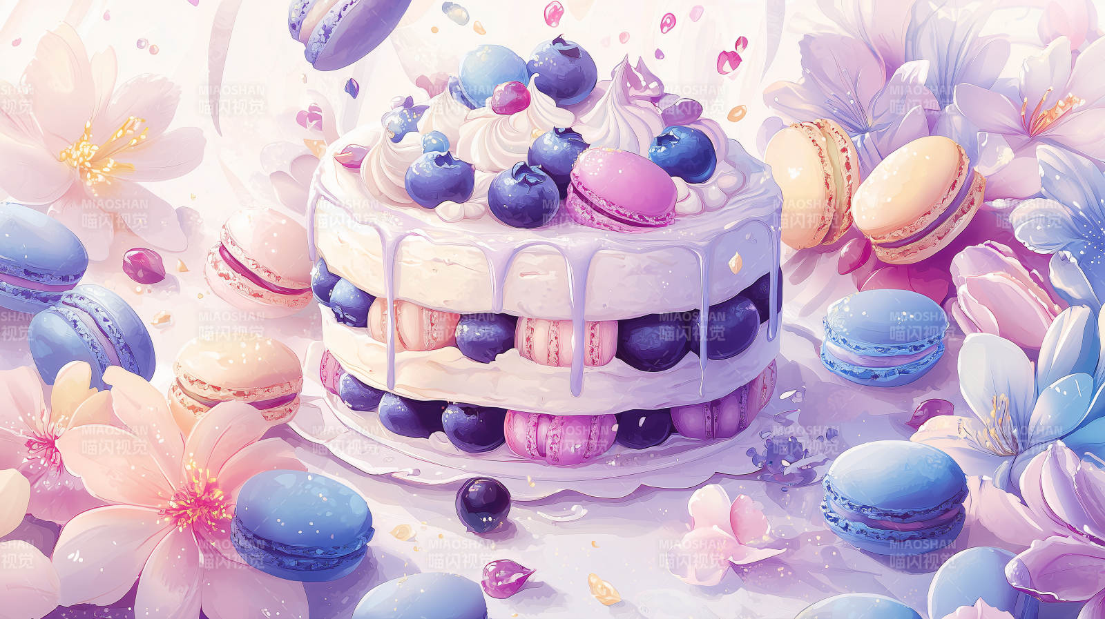 梦幻甜点花海图片