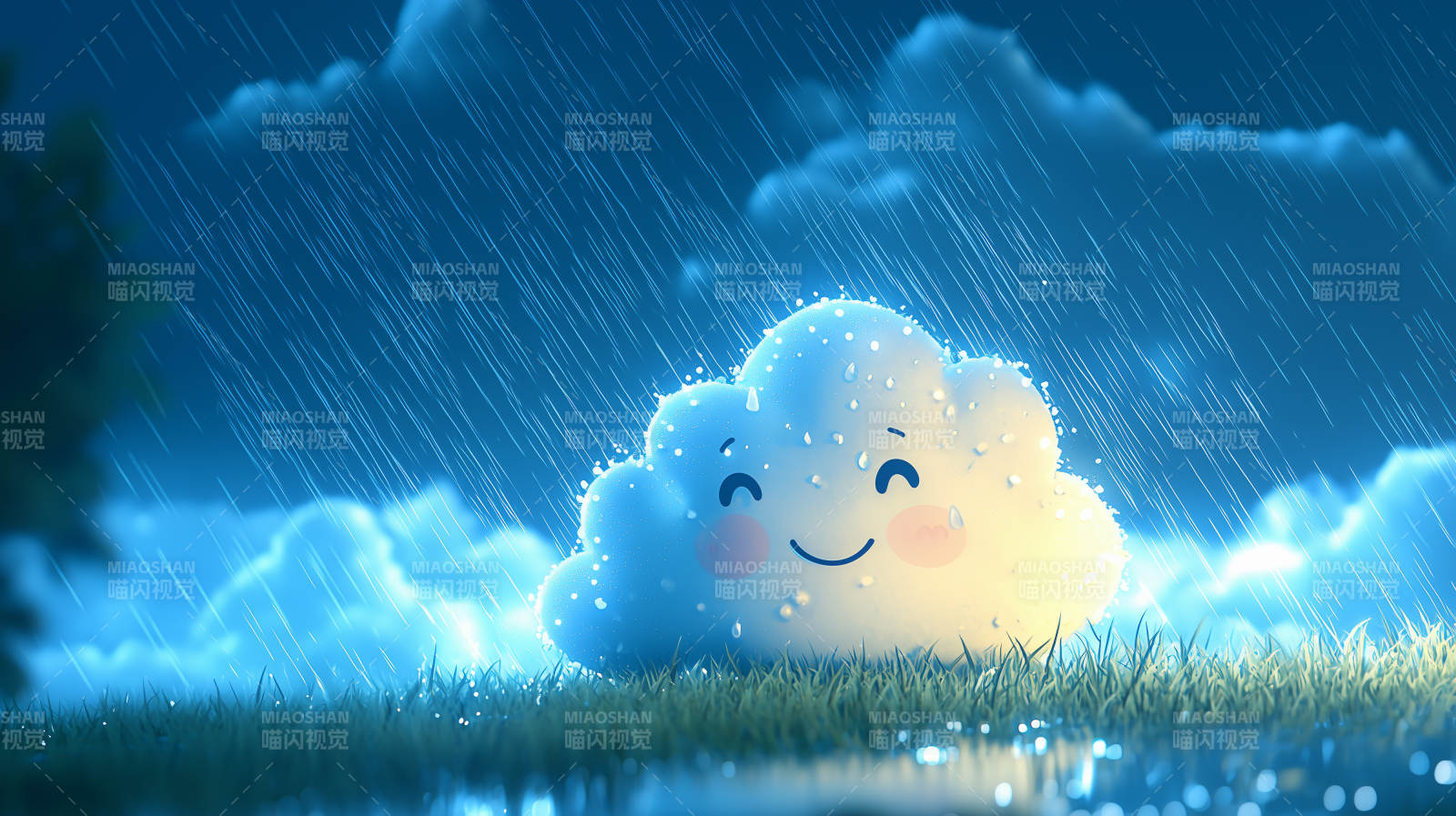 雨夜微笑云图片