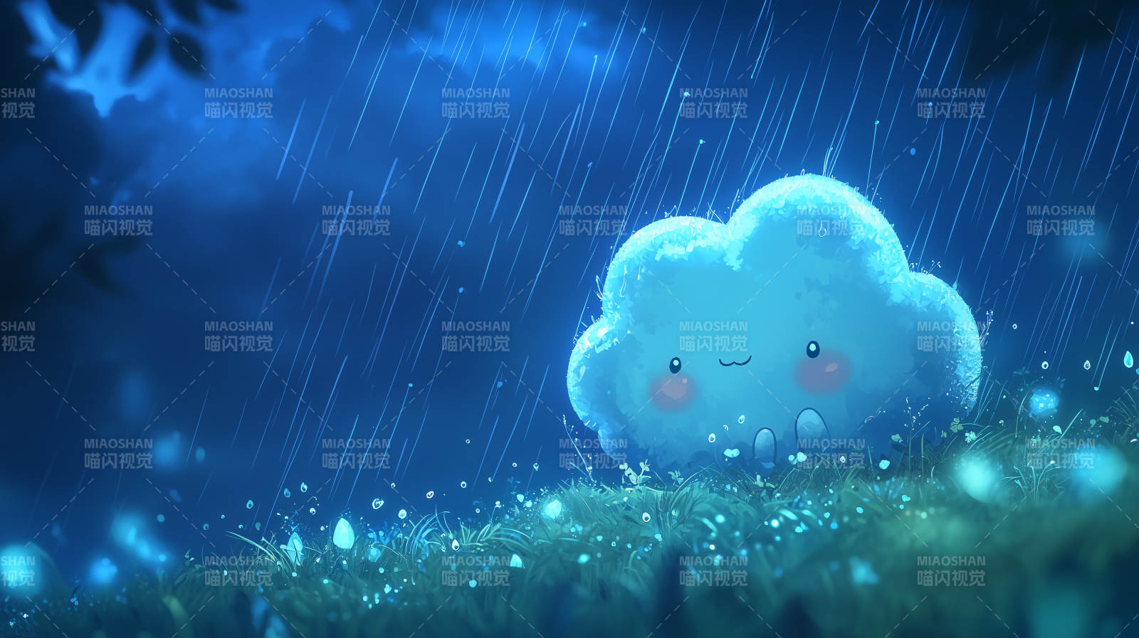 雨夜云朵梦图片
