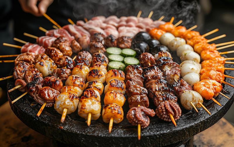 美味烤串盛宴图片
