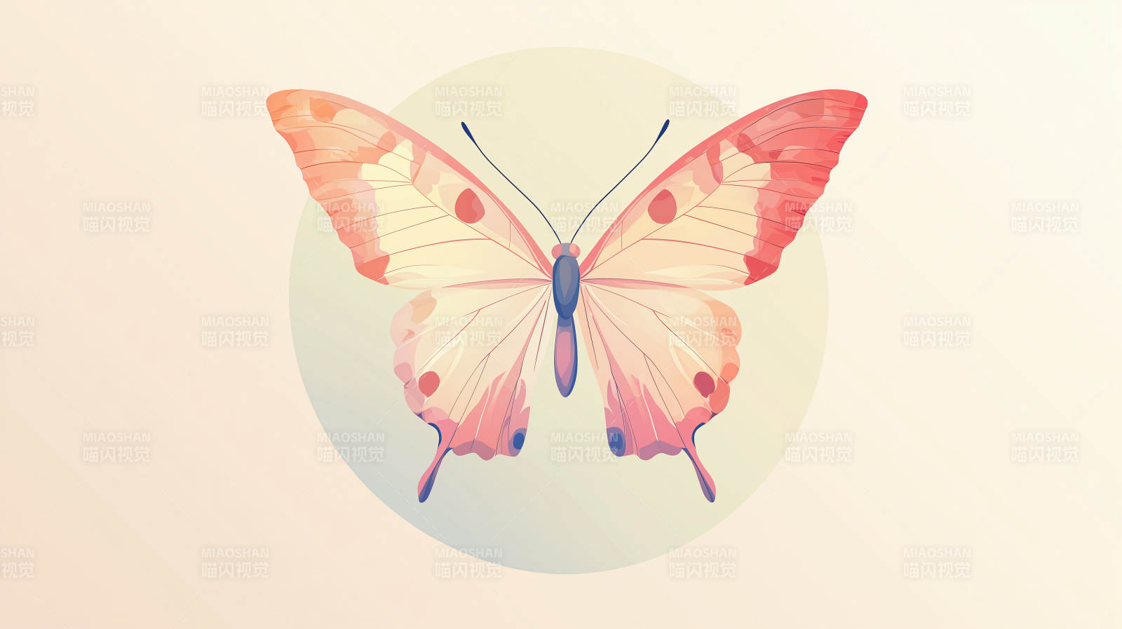 粉红蝶影图片
