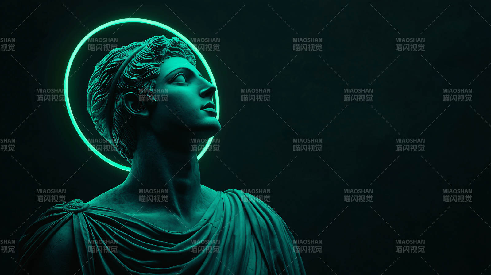 圣光中的古典雕像图片