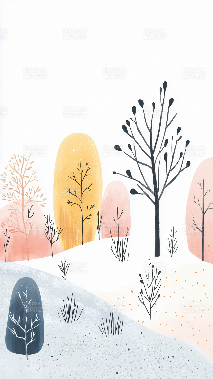 冬日静谧林景图片