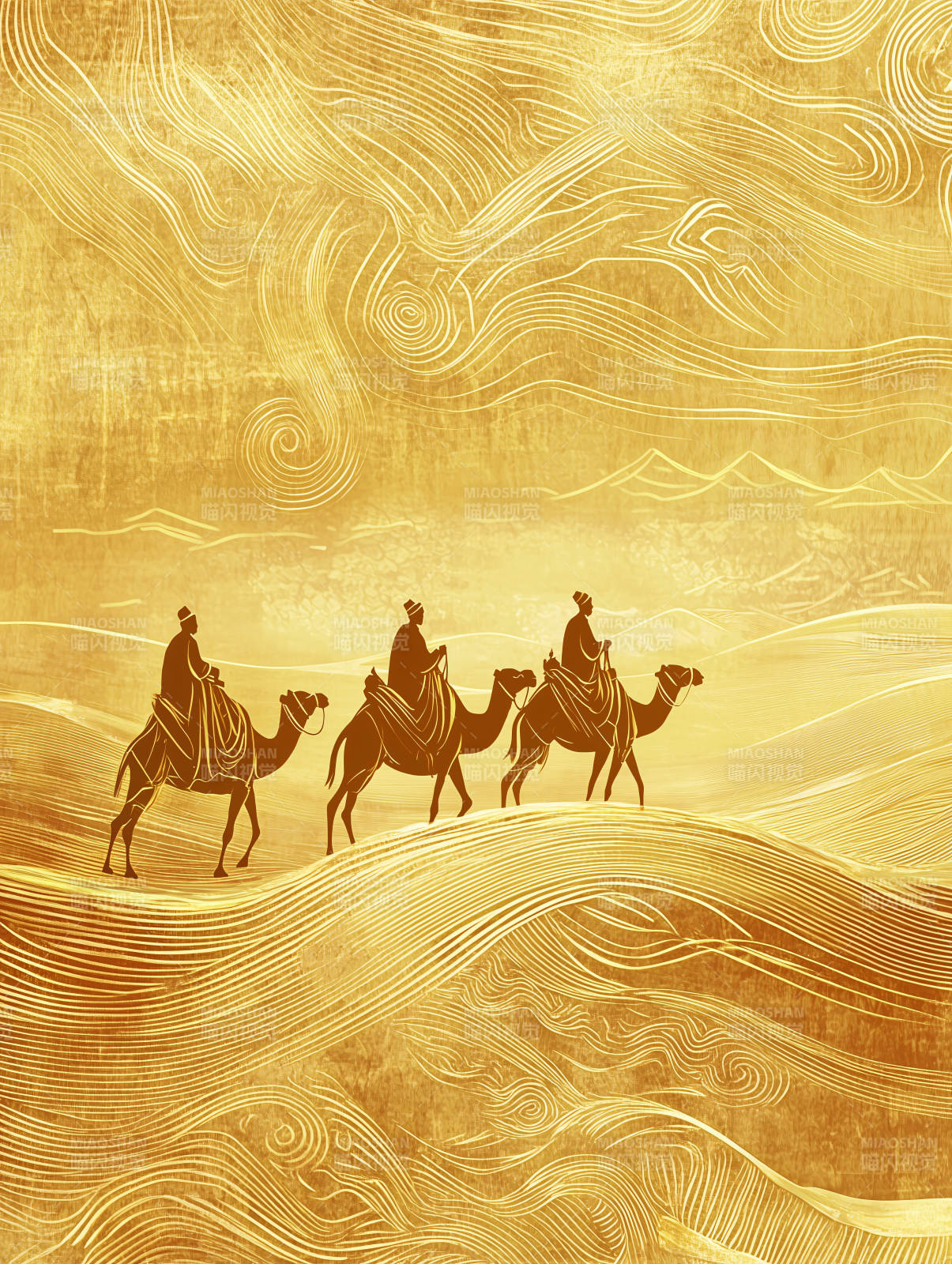 沙漠驼铃行图片