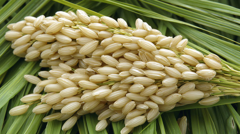 金黄稻穗饱满图片