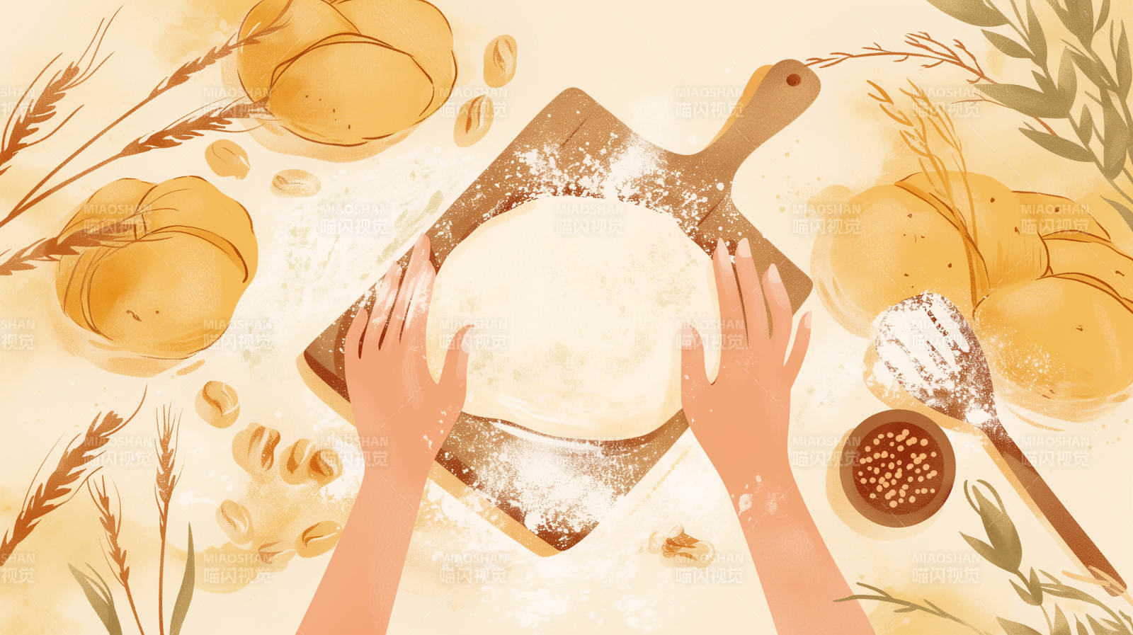 揉面烘焙时光图片