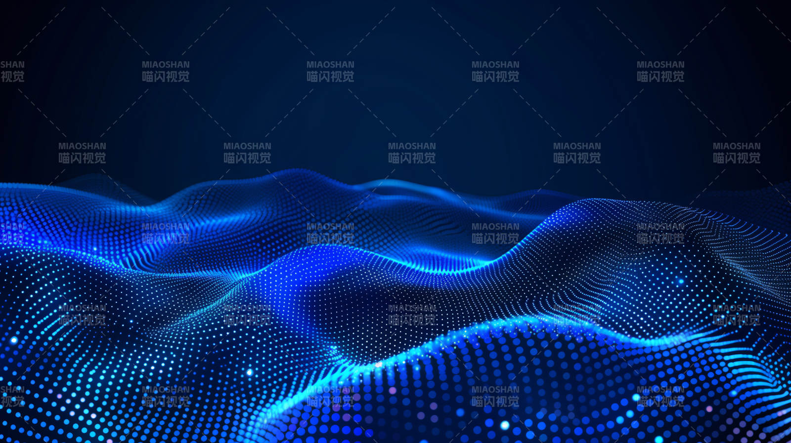 蓝色波浪科技感图片