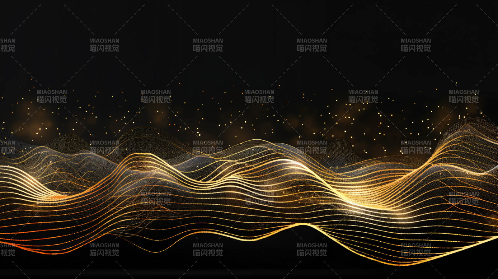 金色波浪光影图片