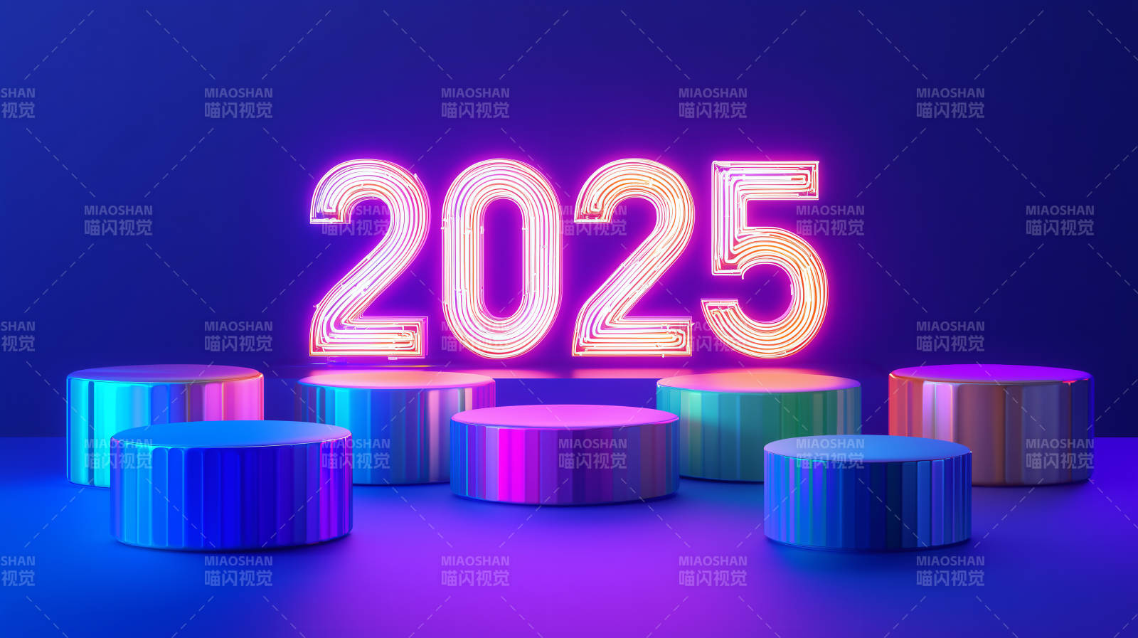 霓虹灯舞台图片