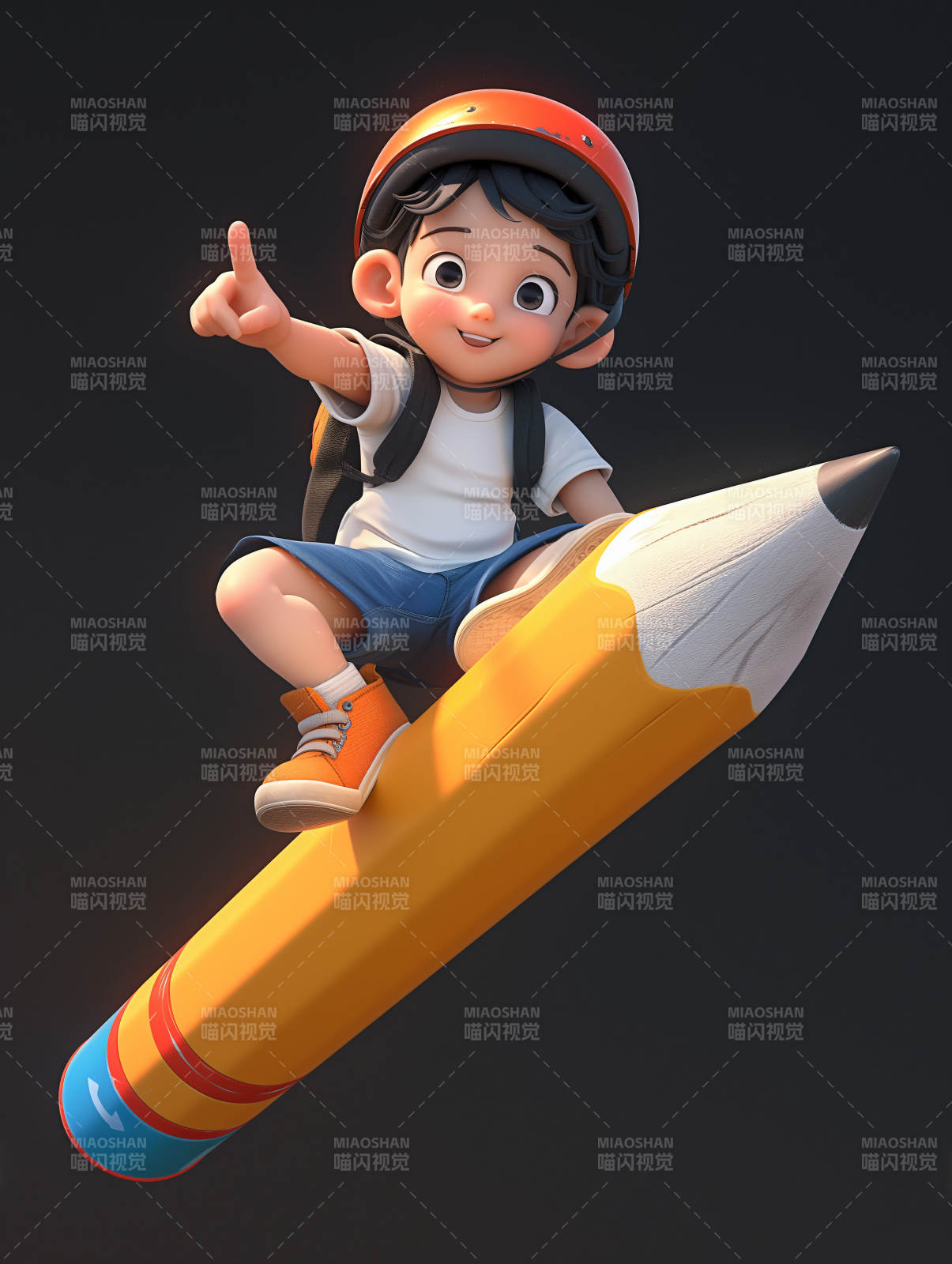 铅笔上的小骑士图片