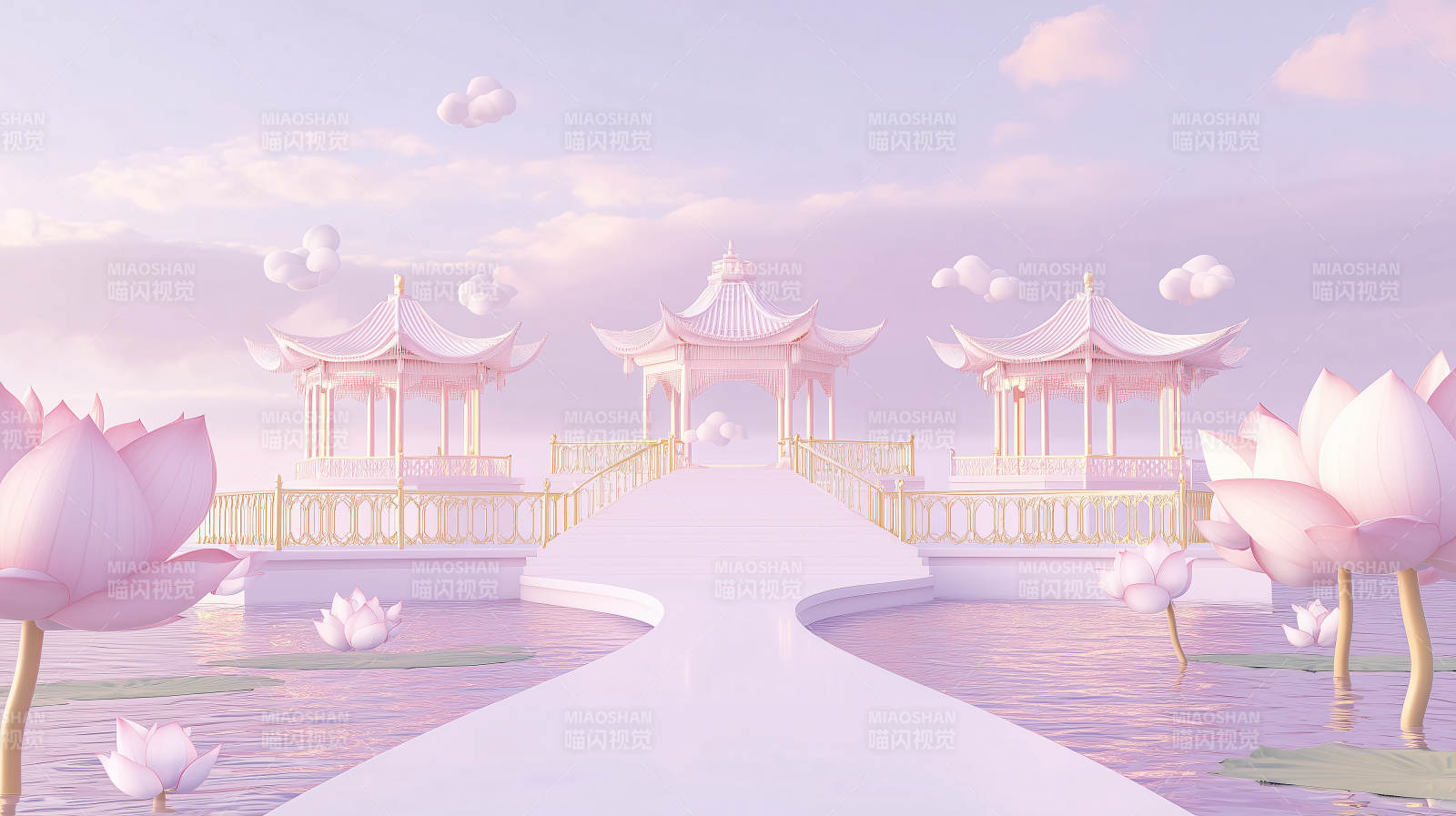 梦幻莲花仙境图片