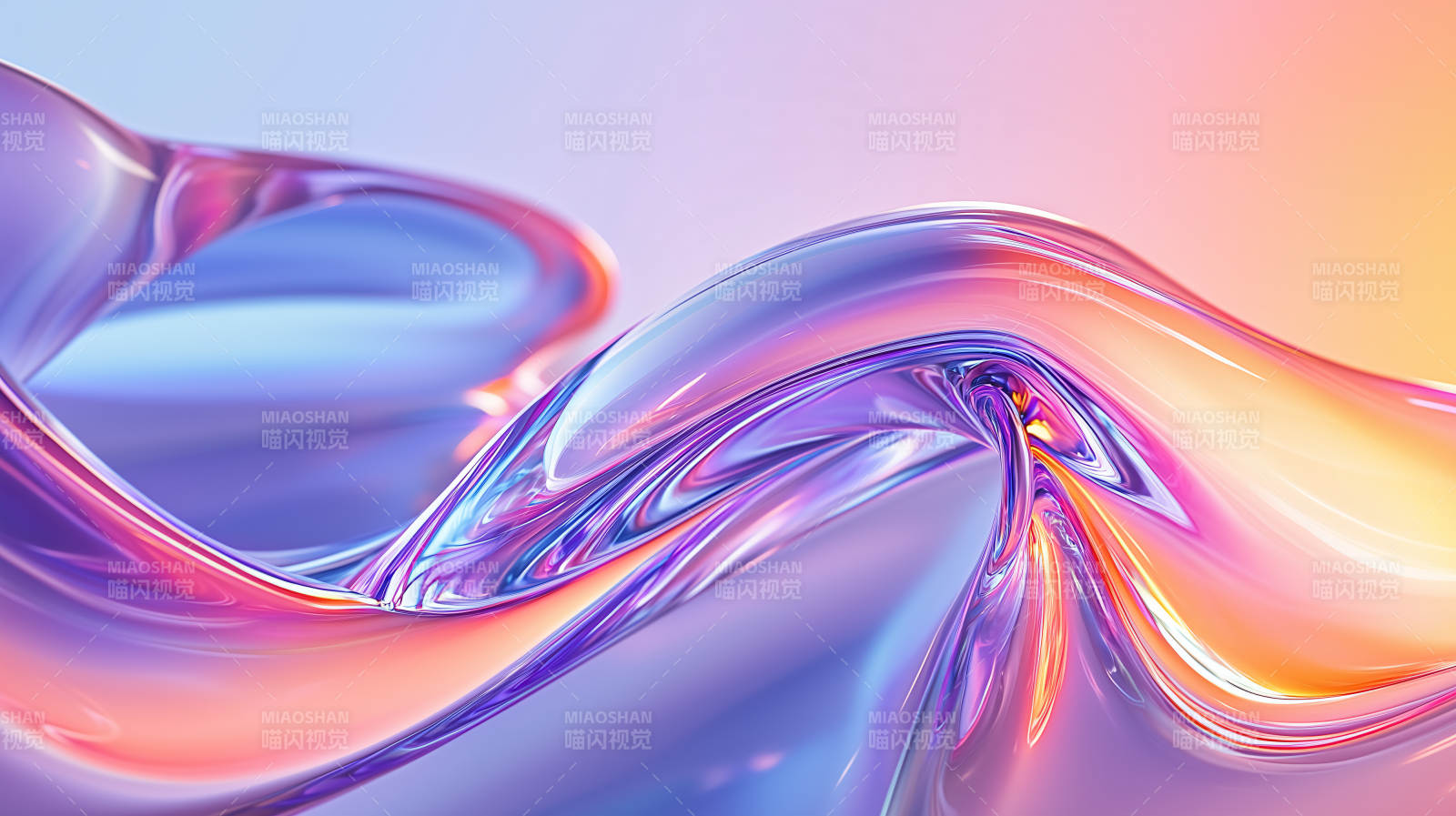 流光溢彩的波浪图片