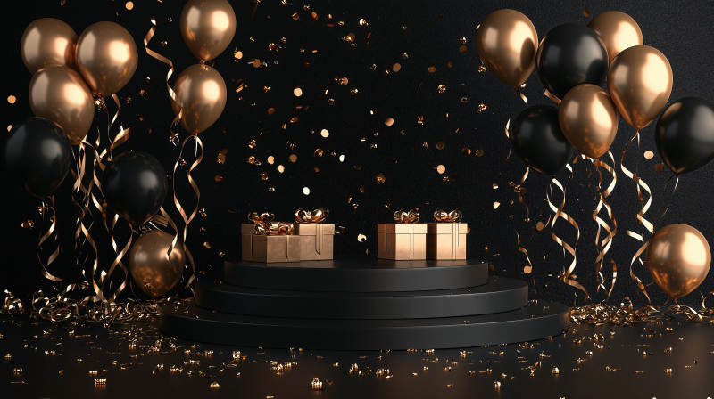 金色庆典礼盒图片