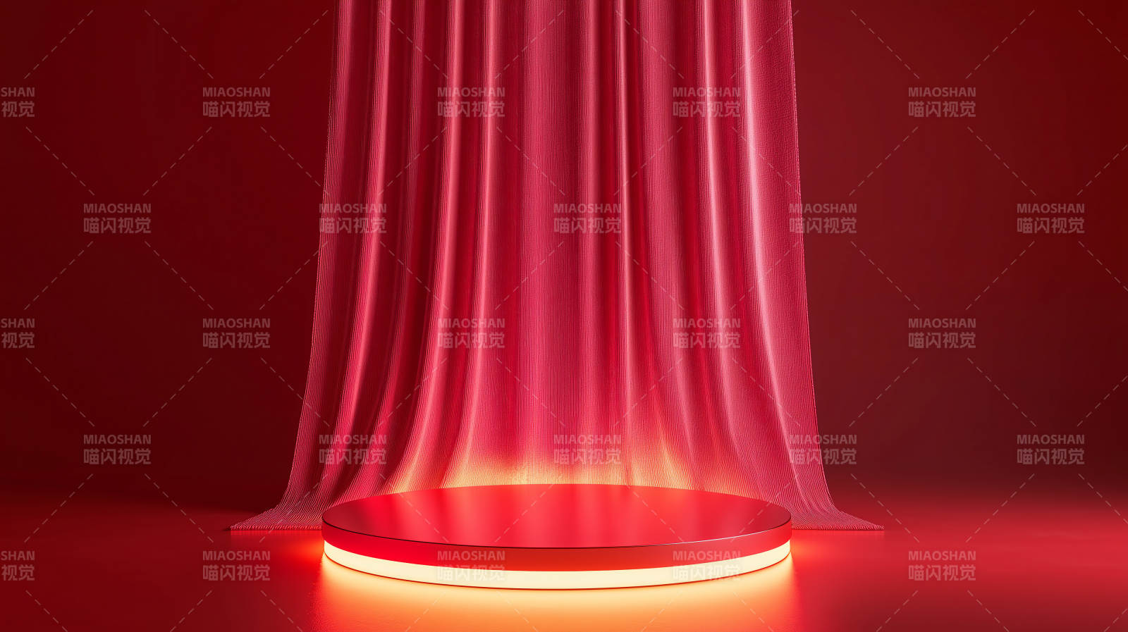 红幕舞台光影图片