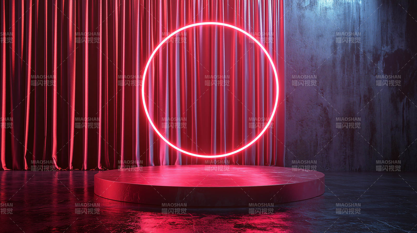 霓虹圆环舞台图片