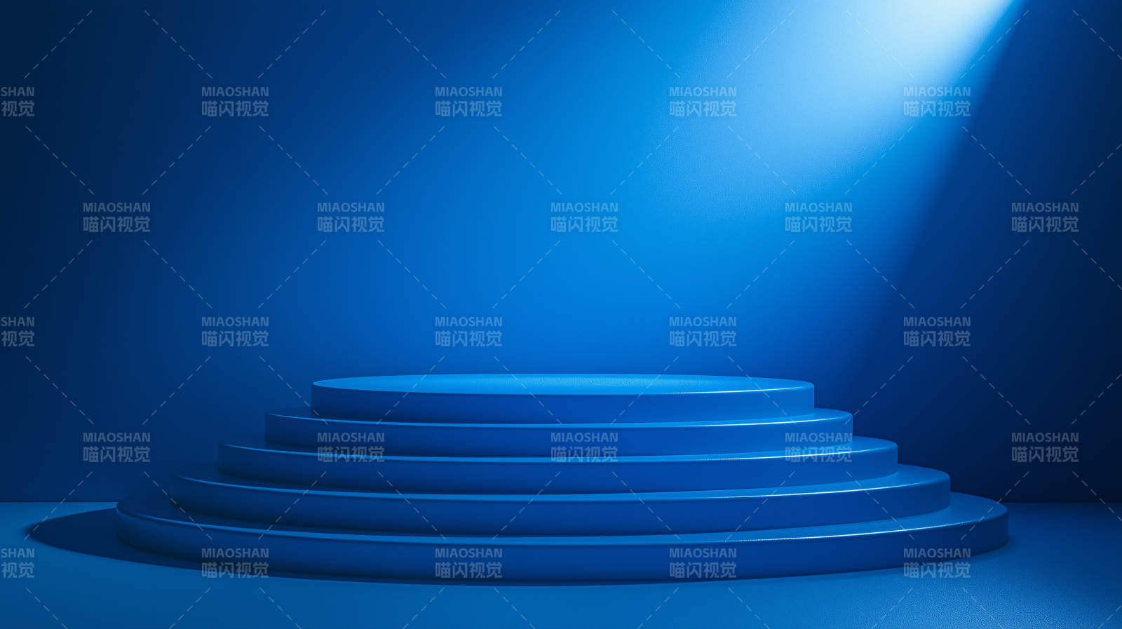 蓝色阶梯舞台图片