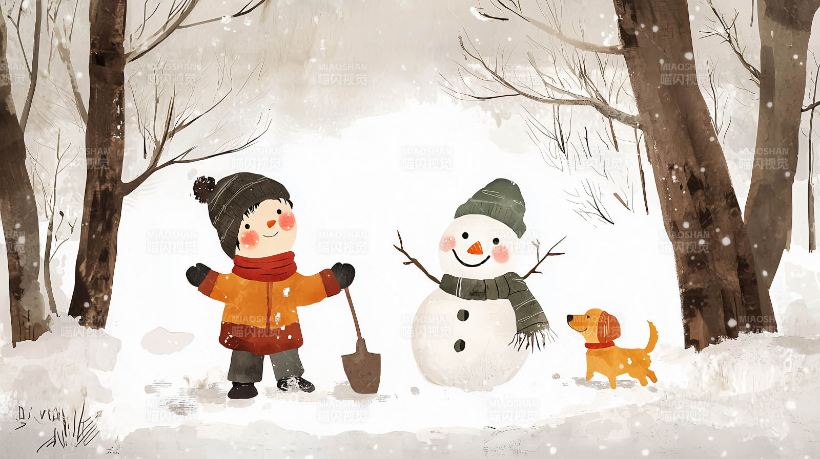 雪地里的快乐时光图片