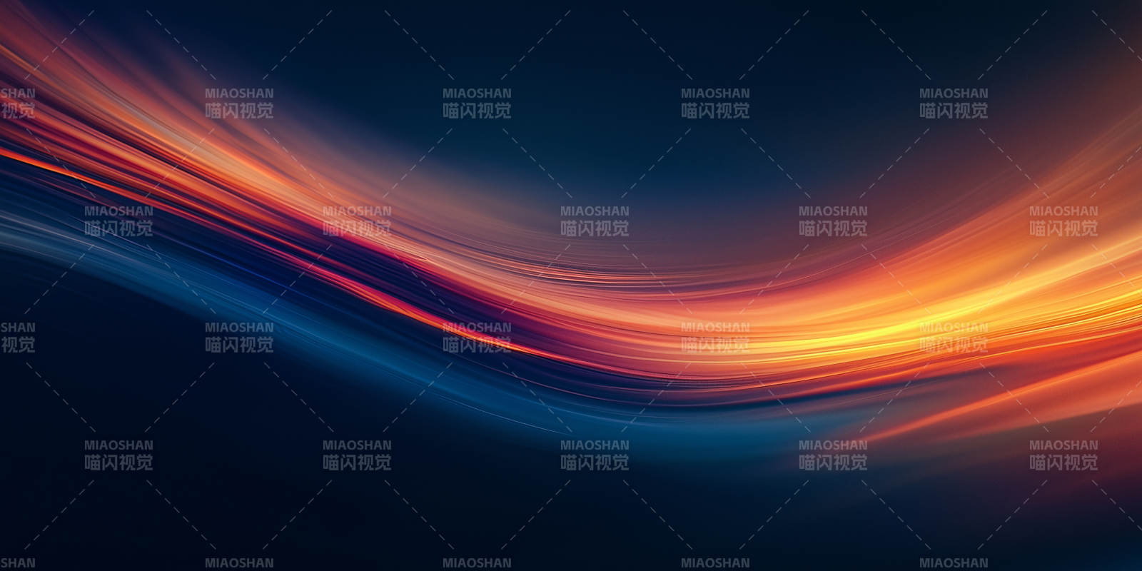 流光溢彩的夜空图片