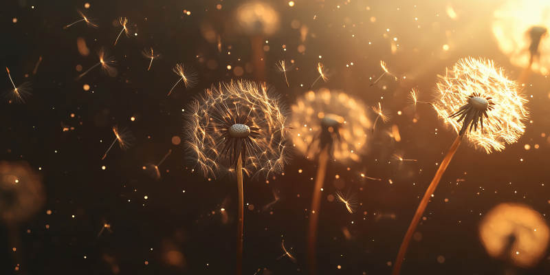 蒲公英的金色时刻图片