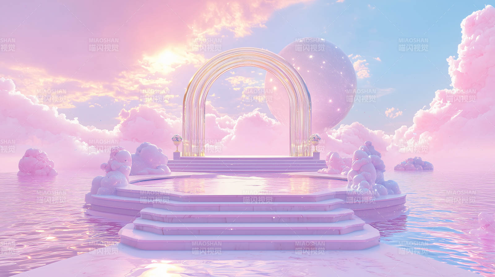 梦幻云海拱门图片