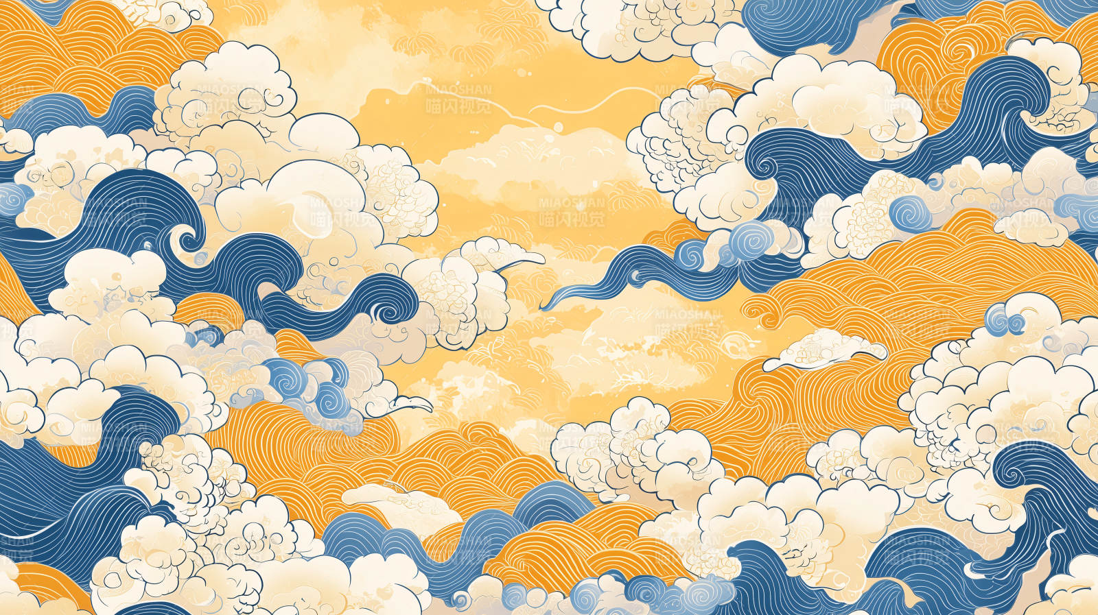 云海波涛图图片