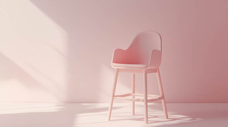 粉色简约椅影图片
