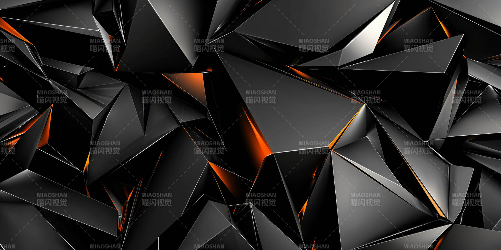 黑金几何抽象艺术图片