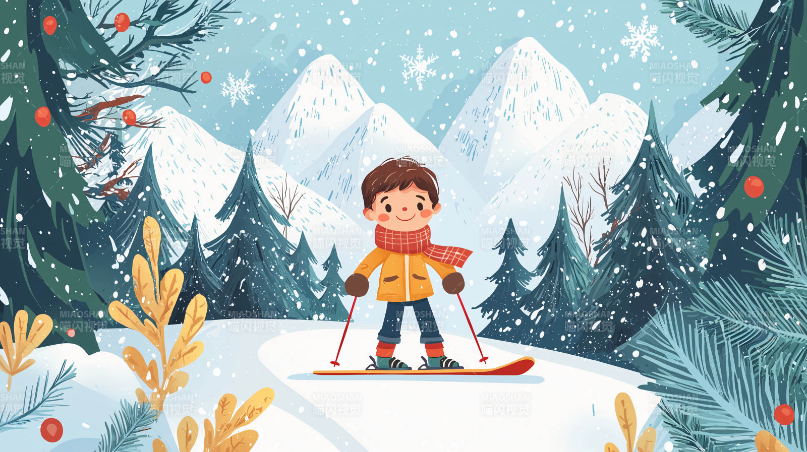 冬日滑雪乐图片