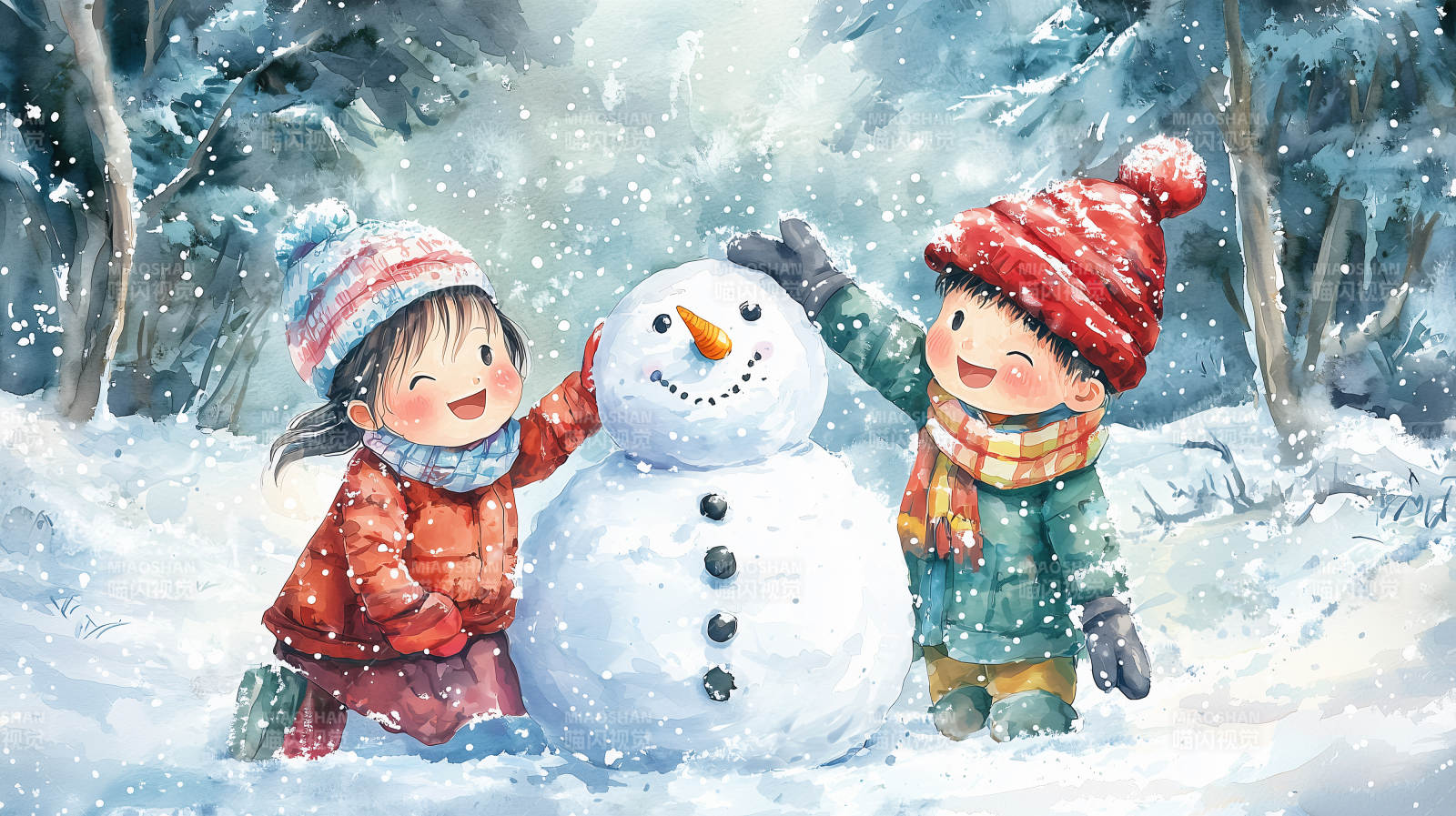 雪地里的快乐时光图片