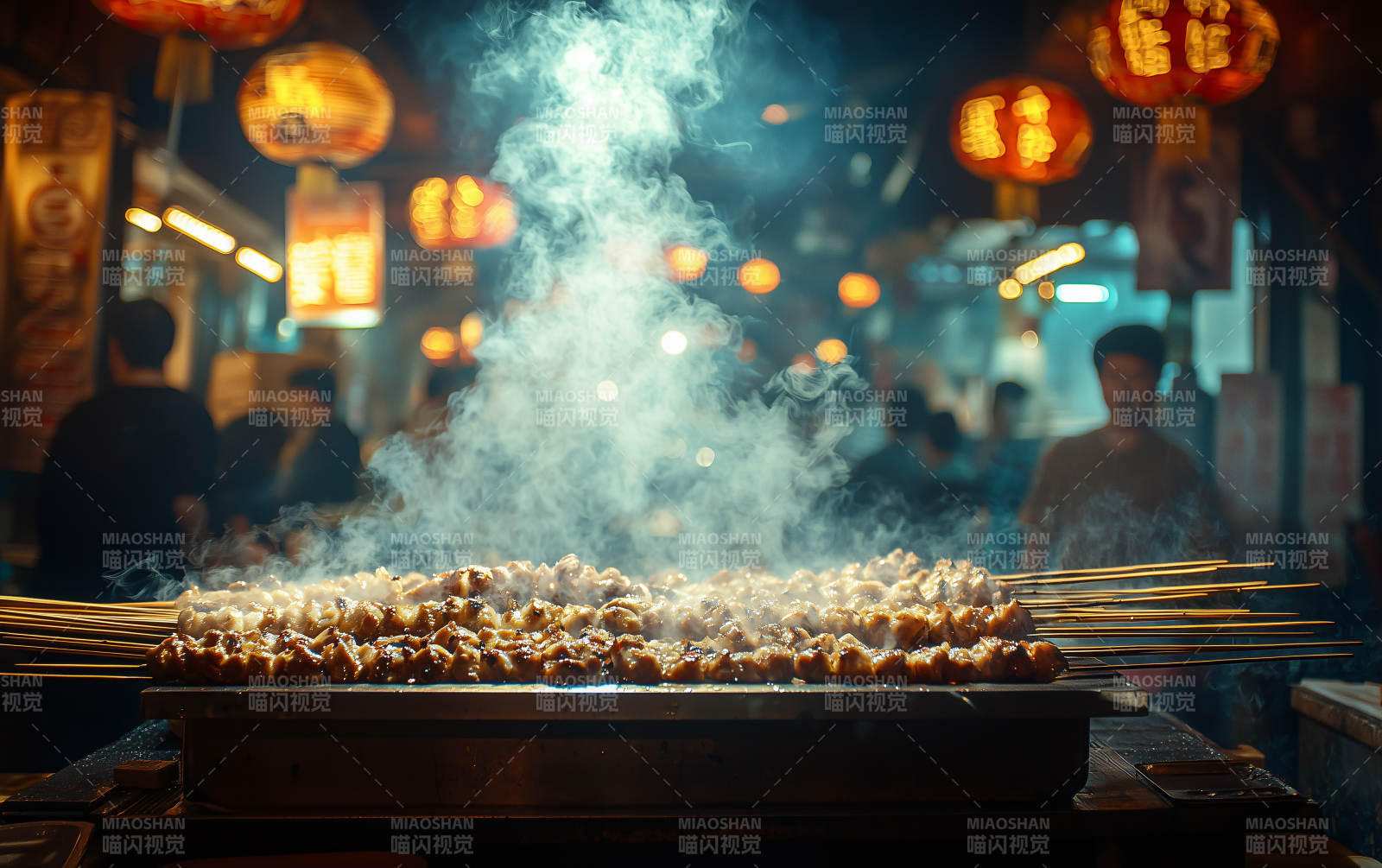 夜市烧烤飘香图片