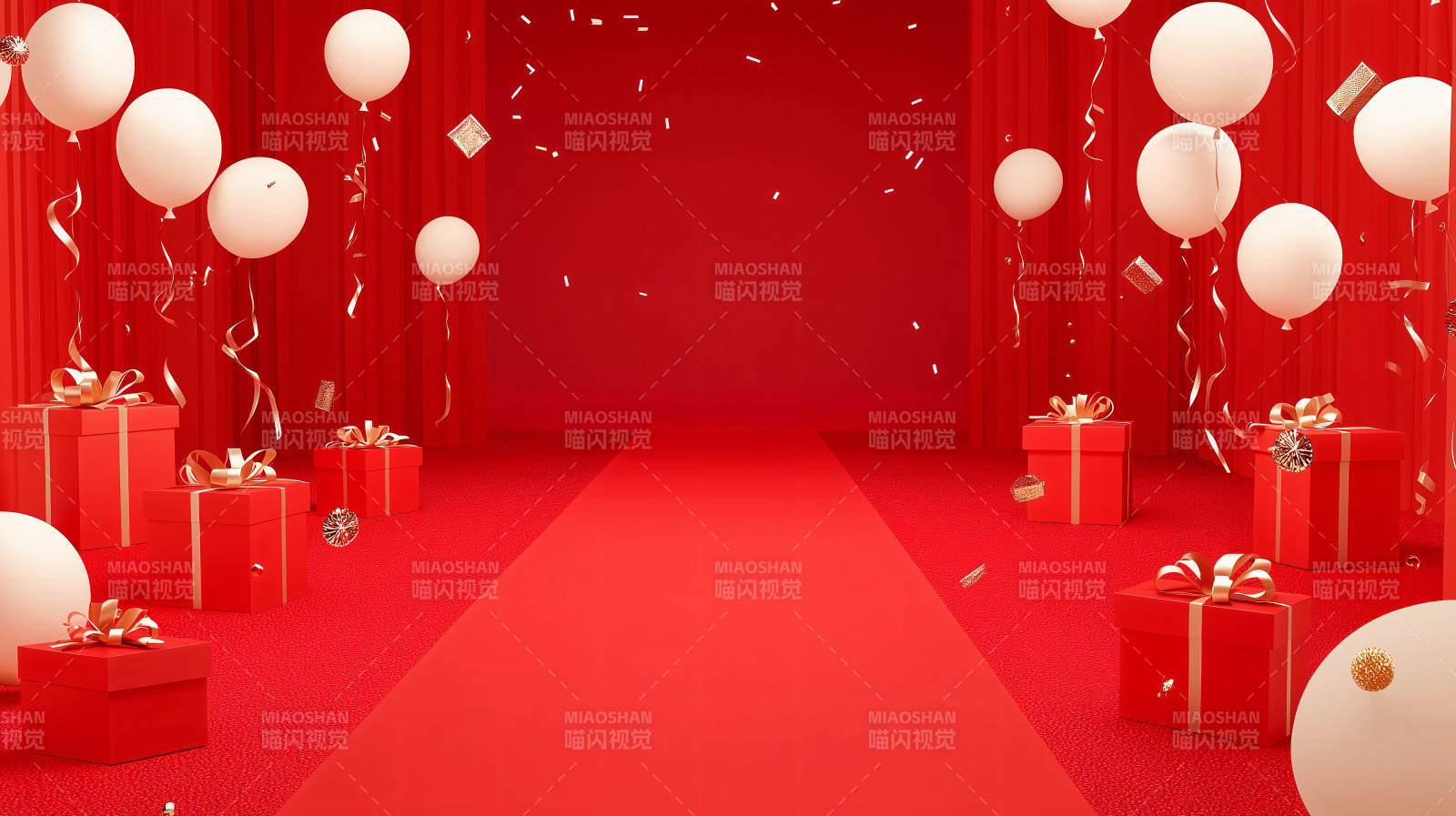 红色庆典场景图片