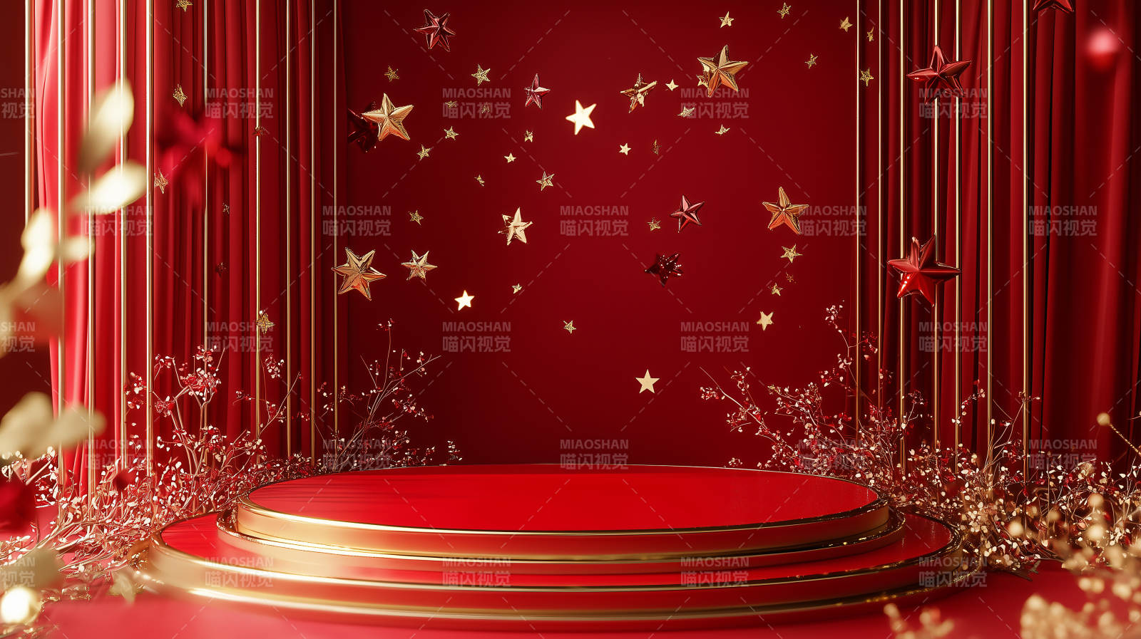 璀璨星辉红毯舞台图片