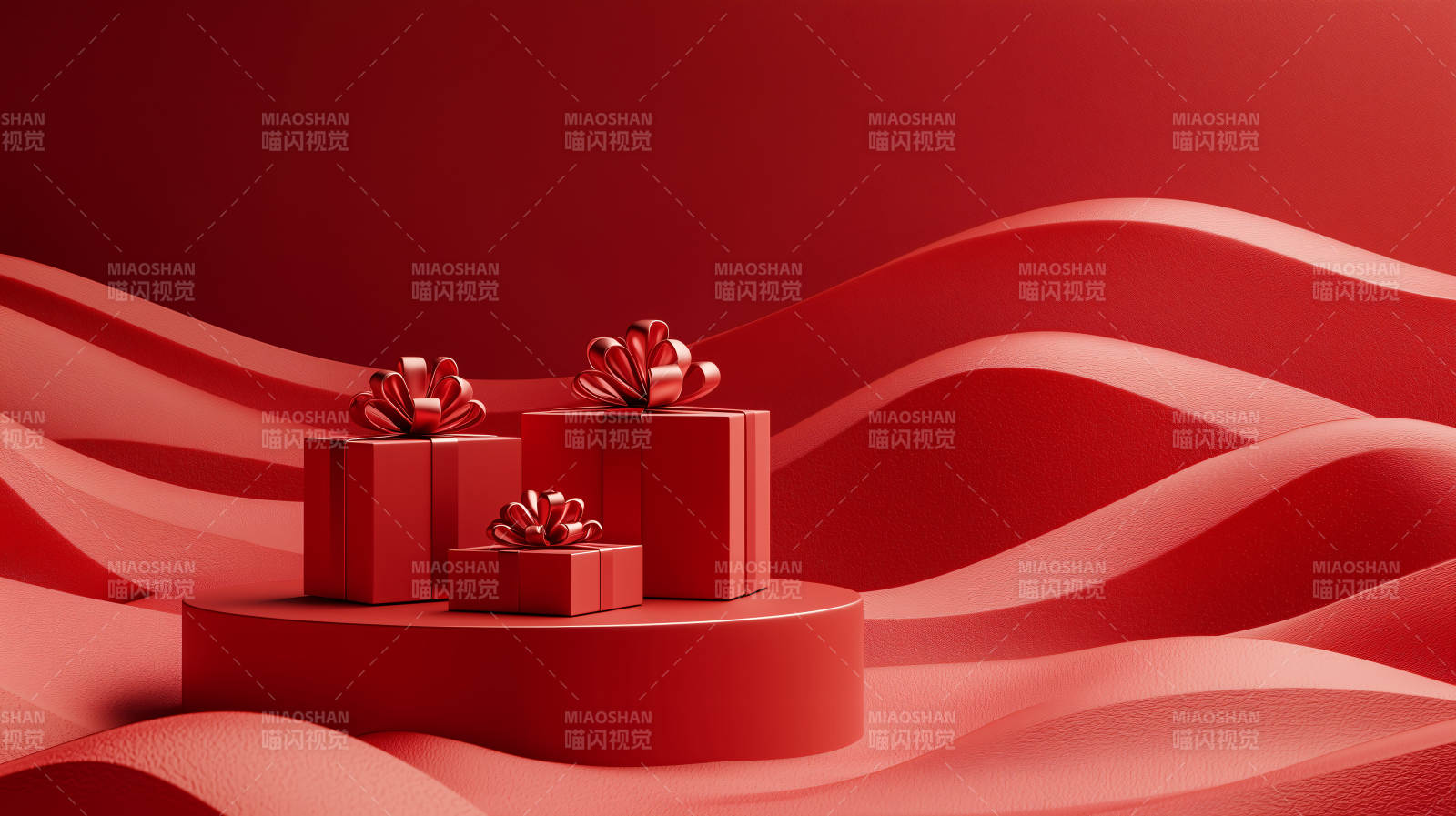 红色礼盒贺岁图图片