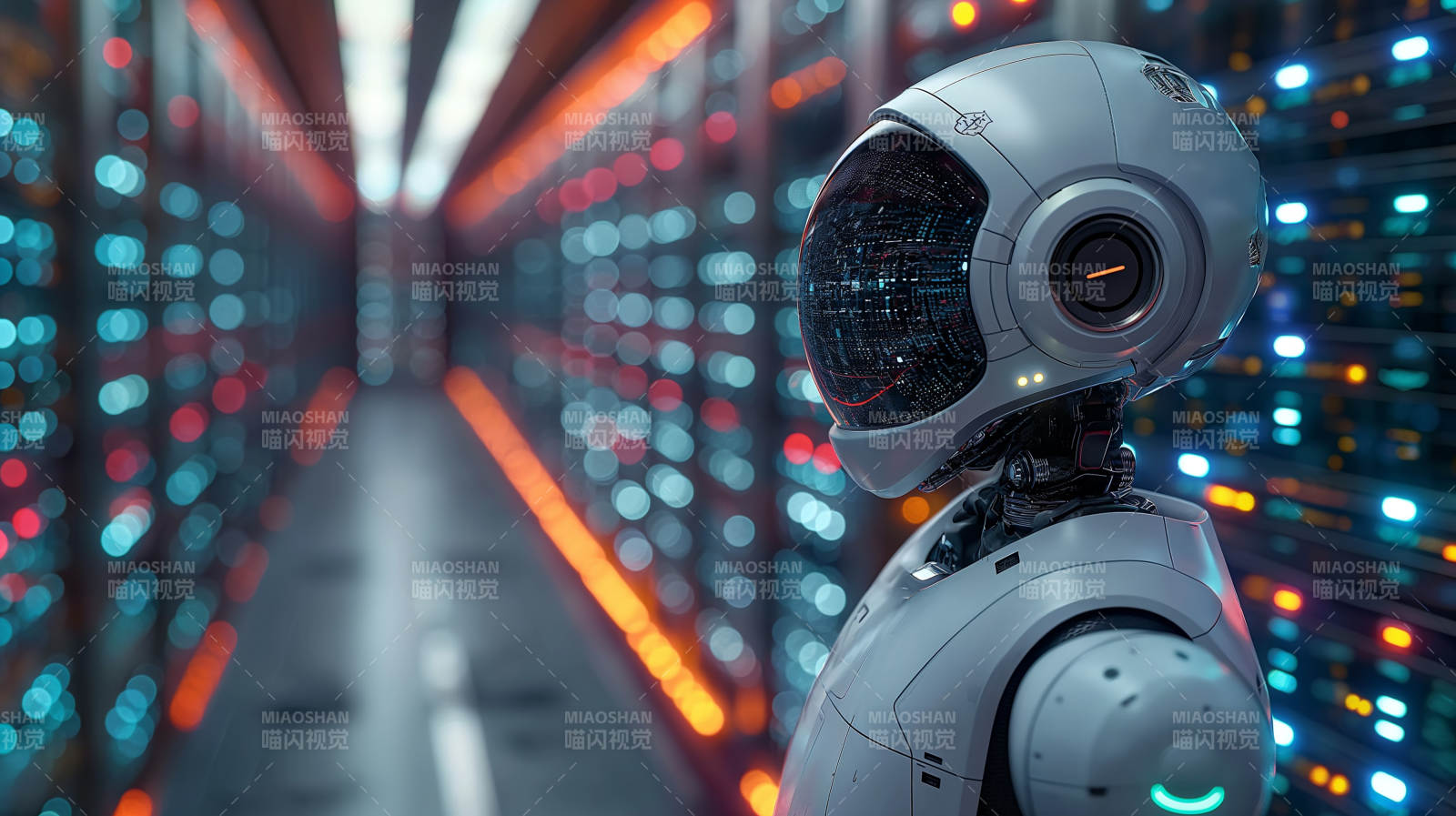 机器人守护数据中心图片