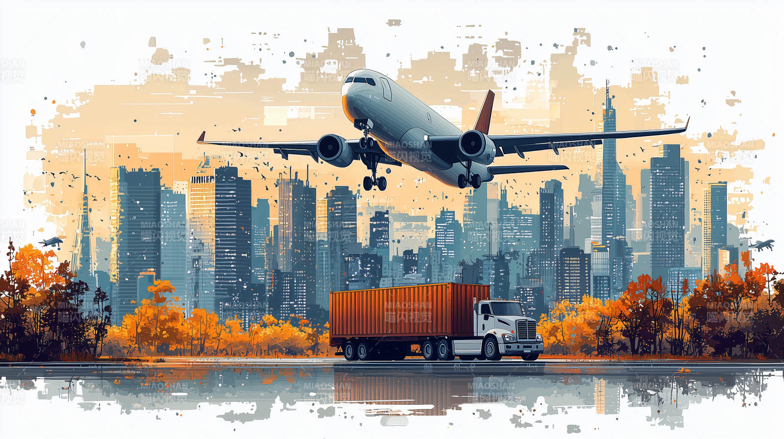 城市交通与航空图片