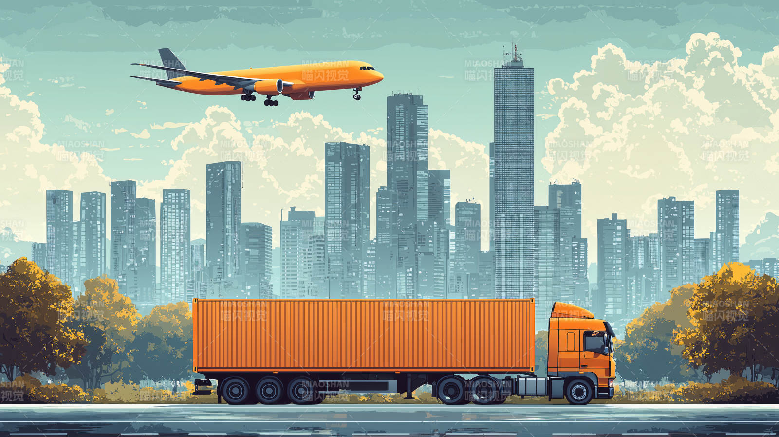 城市交通繁忙景象图片