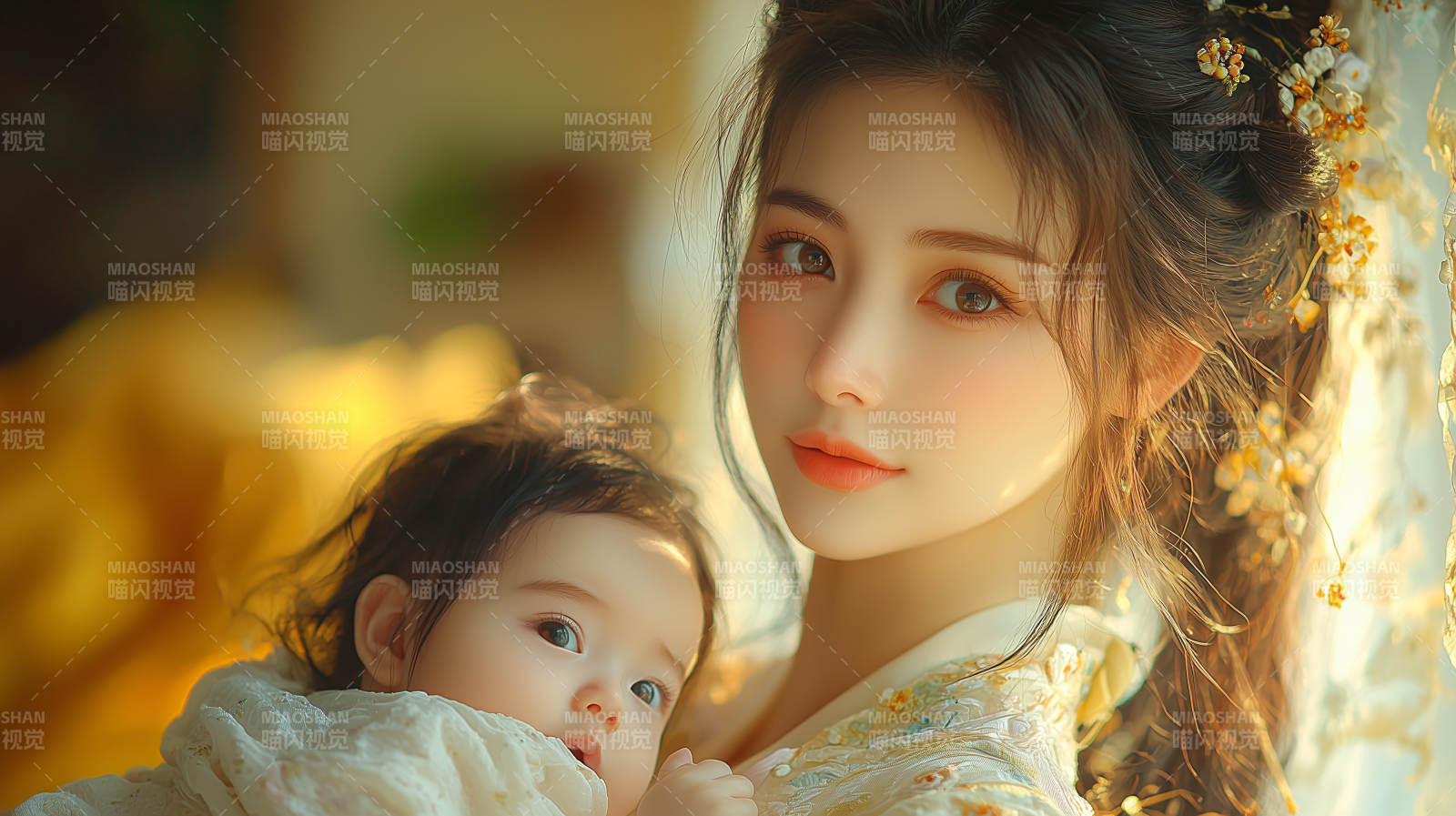 母女温馨时光图片