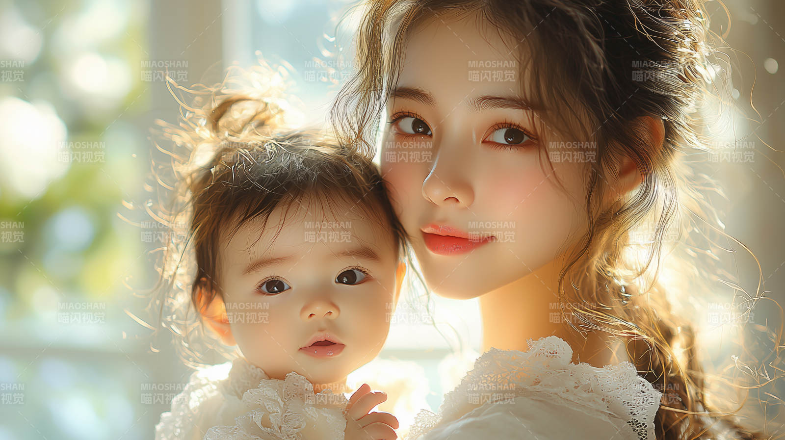 母女温馨时光图片