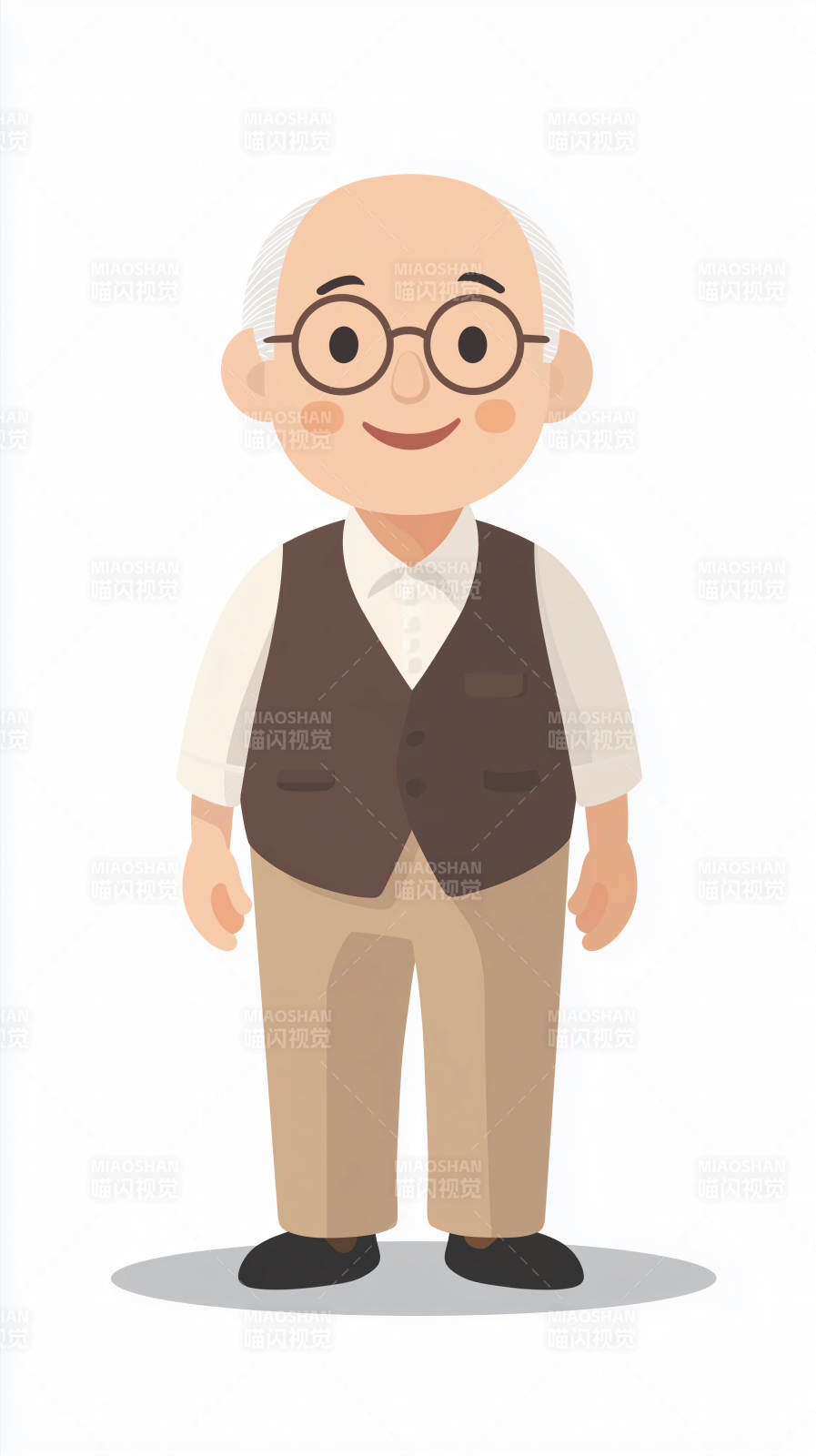 慈祥老人微笑图片