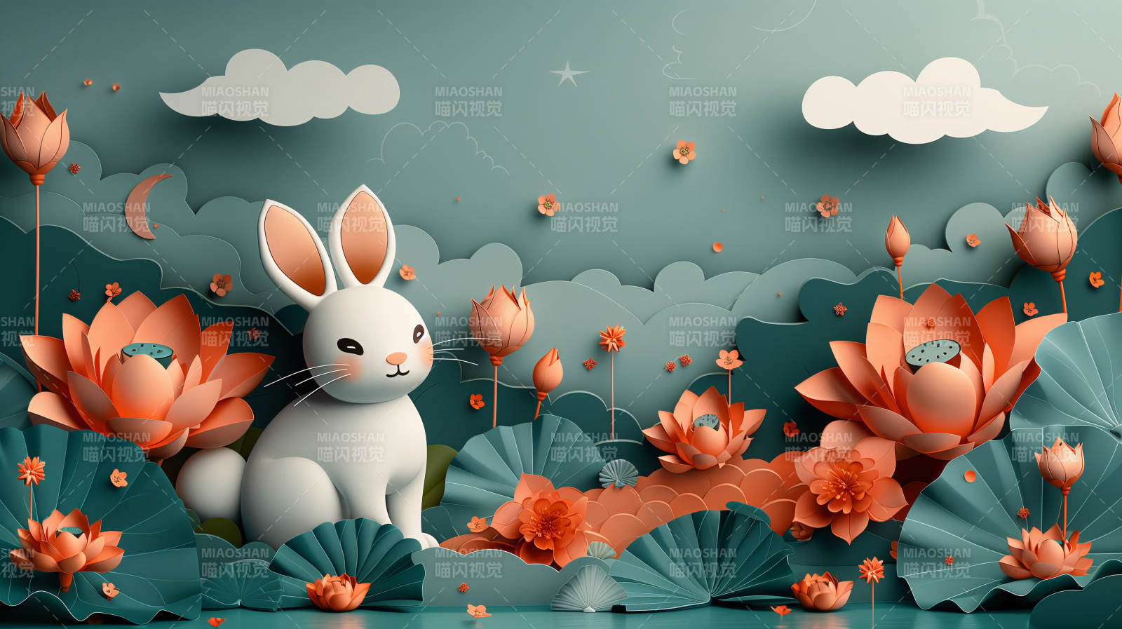 兔影花间梦图片