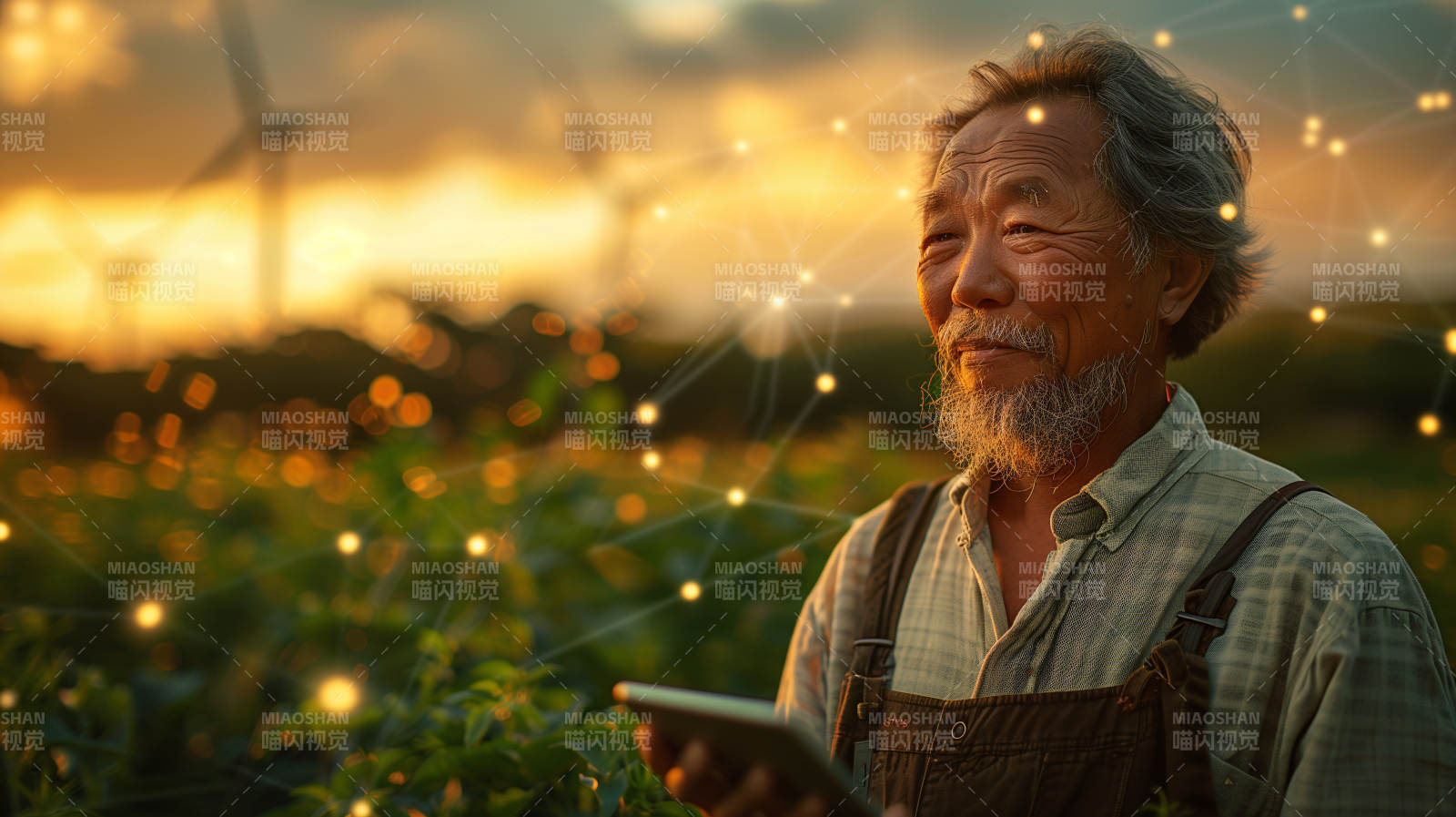 智慧农夫的数字田园图片