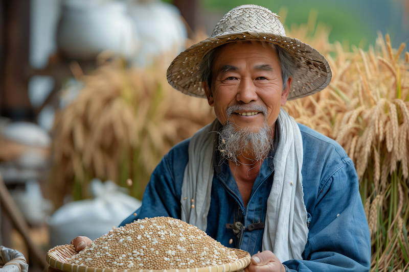 稻香满篮笑开颜图片