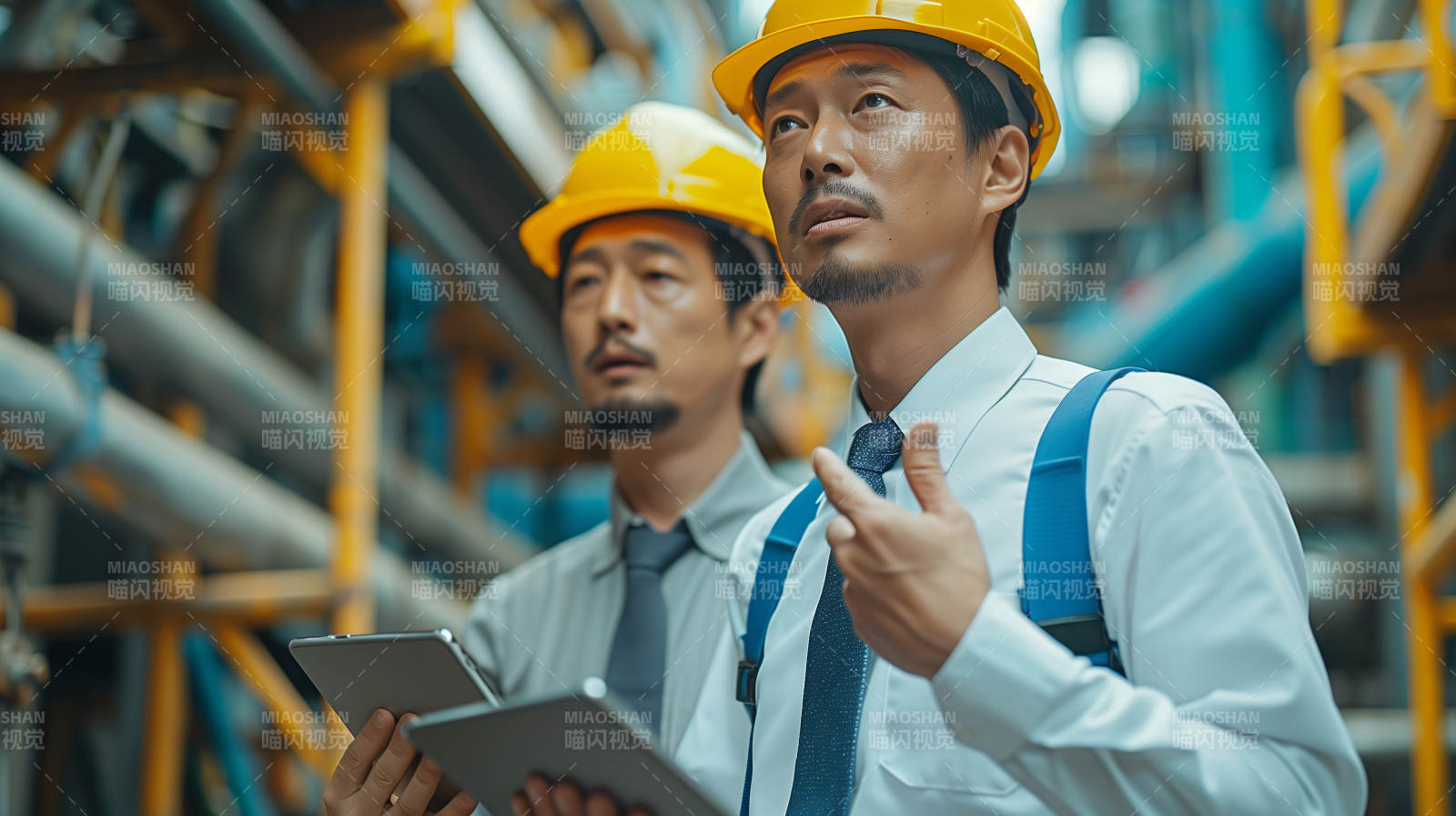 工地工程师检查工作图片