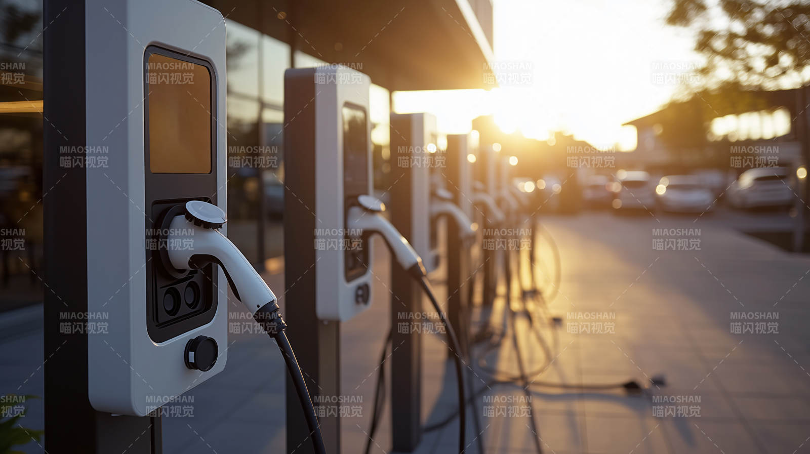 电动汽车充电站图片